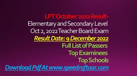 lpt result|lpt result october 2022.